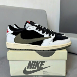 Giày Nike Air Jordan 1 Low Travis Scott Olive Like Auth