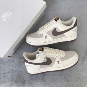 Giày Nike Air Force One X Louis Vuitton Custom Bown