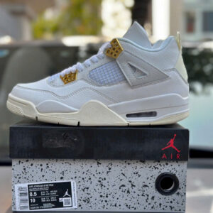 Giày Nike Air Jordan 4 Sail Metallic Gold Like Auth