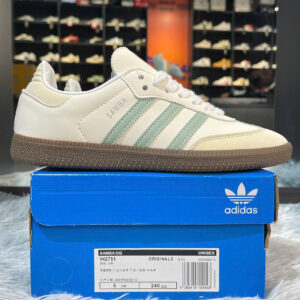 Giày Adidas Samba OG ‘ White Hazy Green’ Chuẩn 95% Auth
