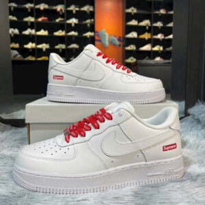Giày Supreme x Nike Air Force 1 Low White
