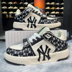 Giày MLB Cổ Cao Korea Chunky Liner Mid Classic Monogram New York Yankees Black