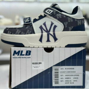 Giày MLB Chunky Liner Mid Denim New York Yankees D.Navy Like Auth