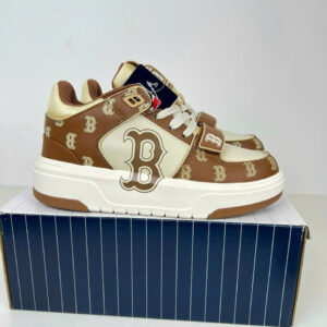 Giày MLB BigBall Chunky Diamond Monogram Boston Red Sox D.Beige