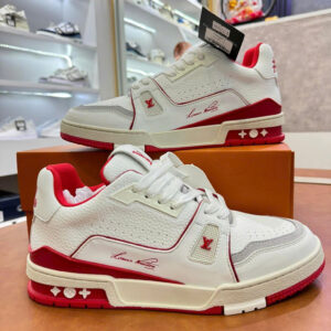 LOUIS VUITTON LV TRAINER '54' WHITE RED SNEAKER