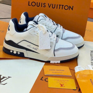 Louis Vuitton Trainer #54 Signature White Marine
